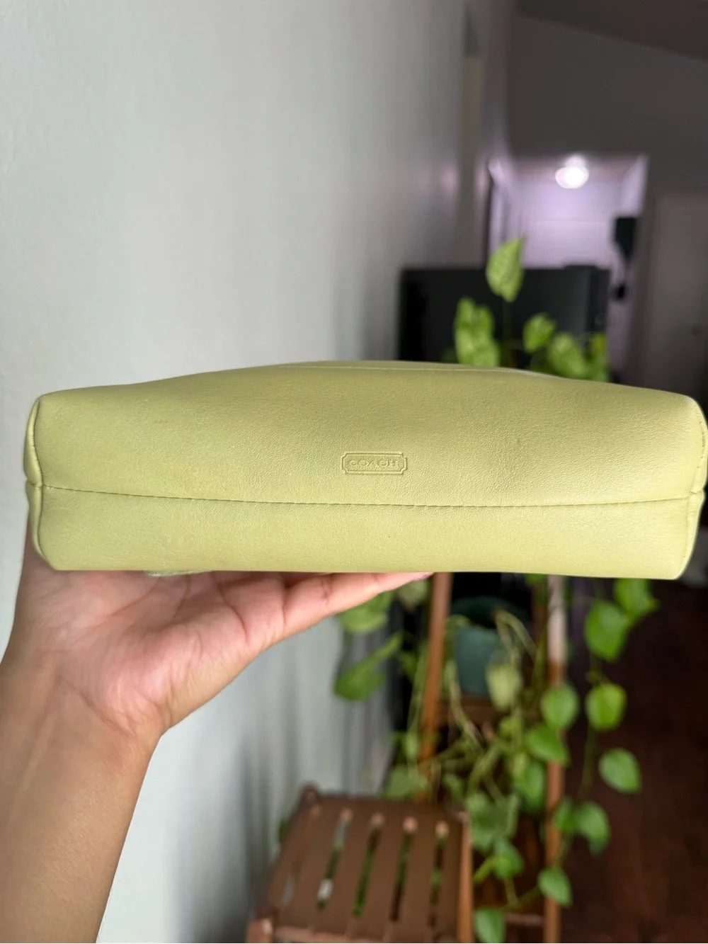 Vintage Coach Large Cosmetic Case 7172 in Lime